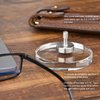 DjuiinoStar Spinning Top: Long Lasting (5-8 Minutes), with Glass Base (Diameter: 3.15"; Focal Length: -30cm; Edge Polished) and Carry Case, CNC Machined, Time Killer, EDC Desk Toy, Fancy Gift DST-806B
