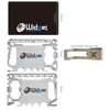 W4W, Multi purpose survival Pocket tool - 43 in 1 - credit card wallet size Ninja Multitool With Money Clip (Silver)