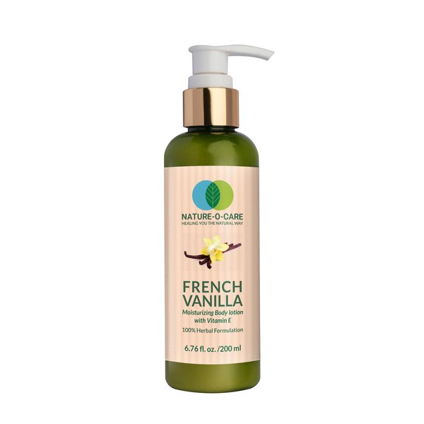 NATURE-O-CARE French Vanilla Moisturizing Body Lotion - Vitamin E Enriched, 6.76 FL.OZ for Soft, Smooth Skin