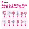 Bukaki Creative Press on Nails for Kids: 168Pcs 7 Pack Children False Nail Tips Pre Glue Full Cover Short Acrylic Fake Nails for Girls 8-12 Nail Art Manicure Gift for Kid Girl Holiday Birthday Party