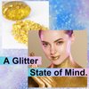 Melemando Body Glitter Stick 7 Colors Holographic Mermaid Sequins Chunky Face Glitter Stick Singer Concerts or Music Festival Rave Glitter Makeup for Face/Body/Hair/Eyes/Lip (01 Gold)