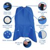 Allegro Combs Hair Cutting Cape Haircut Barber Apron Hair Stylist For Men Hair Cape Kids Cutting Adjustable Water Resistant One-Size-Fits-All 46 X 60 In. 1 Pc. (Blue)