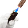 Cigar Torch Lighters Butane Refillable Windproof Lighter with Punch Without Gas(Red)