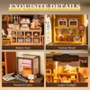 ROBOTIME Miniature House Kit DIY Mini Dollhouse with Accessories Tiny Store Making Kit with LED Light Hobby Birthday Gifts for Kids & Adults
