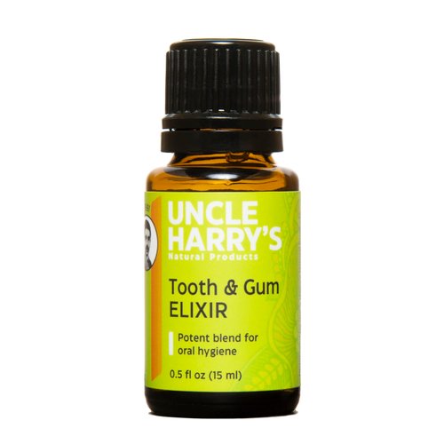 Uncle Harry's Aromatherapy Tooth & Gum Elixir | Purifying Alcohol Free Mouthwash for Gums and Bad Breath | Potent Blend for Oral Hygiene (0.5 oz)