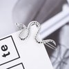 Allereyae Vintage Snake Hair Clip Barrette Serpent Hair Pin Barrette Punk Medusa Side Hair Clip Barrette Bobby Pin Silver Snake Head Clip Headwear Hair Accessories for Women (Silver)