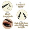 Generic 1 pack black eyeliner pen with 1 pack eyebrow brush,#002