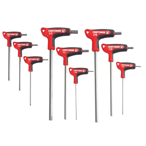 CRAFTSMAN V-SERIES Hex Key Allen Set, SAE, 9 Piece (CMHT26162V)