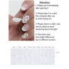 Wahrshei Semi Cured Gel Nail Strips | 20pcs French/White Plaid Semi Cured Gel Nails Sticker | Gel Nail Wraps UV for Home Nails DIY