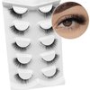 outopen 5 Pairs Fox Eye Lashes 17mm Winged Angel Lashes Dramatic Faux Mink Eyelashes Cat Eye False Eyelashes Lift Effect Fake Eye Lashes (A7- Cat Eye D1032K)
