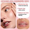 QIUFSSE 2 PCS Hydrating Clear Lip Oil Jelly Honey Lip Gloss Korean Big Brush Lip Oil Gloss Long-lasting Nourishing Lip Oils Plumping Lip Gloss Fresh Texture Clear Lip Gloss Lip Makeup