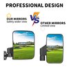 10L0L Golf Cart Mirror, No-drilling Side Rear View Golf Cart Mirrors Compatible with EZGO Club Car Yamaha Golf Cart and Others (Black Clips)