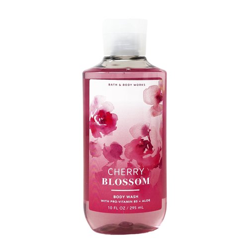 Bath & Body Works Cherry Blossom 3 Pack Body Wash Bundle with a Himalayan Salts Springs Bar Soap - Full Size