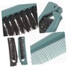 2pcs Double Teeth Folding Comb and Massage Brush - Collapsible Pocket Brush for Women, Kids, and Travel