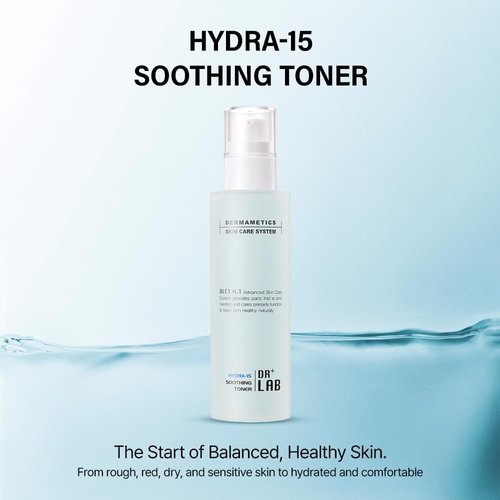 DR+LAB Hydra-15 Soothing Toner 5.07 fl oz /150ml Deep Hydrating Moisturizing for Dry, Sensitive Skin with Hyaluronic Acid Korean Skincare