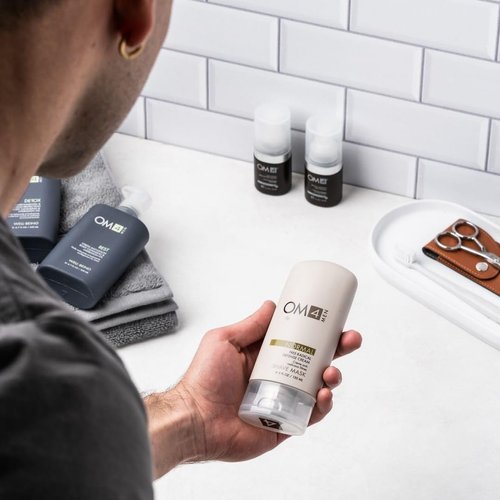 Organic Male OM4 Normal Shave Mask: Free Radical Defense Cream, Shave & Mask in 1, Antioxidant and Vitamin C Rich