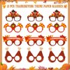 Erweicet Thanksgiving Party Favors 80PCS Turkey Glasses Stickers Tattoo Stickers Gift Bags for Kids Autumn Fall Theme Party Goodie Bag Filler Classroom Rewards