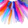 Tayfremn 28pcs Dance Scarves, Square Juggling Silk Dance Scarves Play Scarves Movement Scarves Magic Tricks Performance Props Accessories 24 by 24 Inches,14 Color