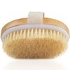 Dry Brushing Body Brush, Natural Bristle Dry Skin Exfoliating Brush Body Scrub for Beautiful Skin, Cellulite Treatment, Lymphatic Drainage, Soften Skin, Blood Circulation Improvement, Medium Strength