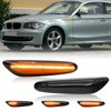 AUYICH LED Side Marker Turn Signal Lights Compatible with 1/3/5 Series, X1, X3, for E60/E61,E81/E87,E82/E88,E83/X3,E84/X1,E90/E91,E92/E93, Driver Passenger Side Indicator Light (Amber Light,Smoked)