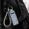 ENLACHIC 3 Pcs Cute Print Chapstick Holder Keychain Lip Balm Holder Sleeve Pouch Clip-on Lipstick Holder Keychains for Women Girls,Leopard Print