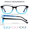 ANDWOOD Blue Light Glasses Kids Girls Boys 2 Pack Computer Gaming Anti Blue Ray Age3-12 TR90 Frame Unbreakable Eyeglasses Black Blue