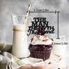 18pcs Black Glitter The Man The Myth The Legend Dessert Cupcake for Daddy Father's Day Theme Decor Supplies Man Male Happy Birthday Family Party Decorations