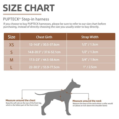 PUPTECK No Pull Dog Harness Soft Adjustable Basic Nylon Step in Puppy Vest Outdoor Walking with ID Tag Medium