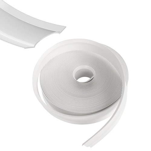 White Vinyl 1" Insert Molding Trim Screw Cover RV Camper Travel Trailer (75ft)