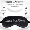 4 Pieces Funny Sleep Mask Silk Eye Mask Soft Blackout Blindfold with Adjustable Strap Sleeping Eye Cover Mask for Women Men Travel, Nap, Meditation (Black, Light Blue, Pink, Gold)