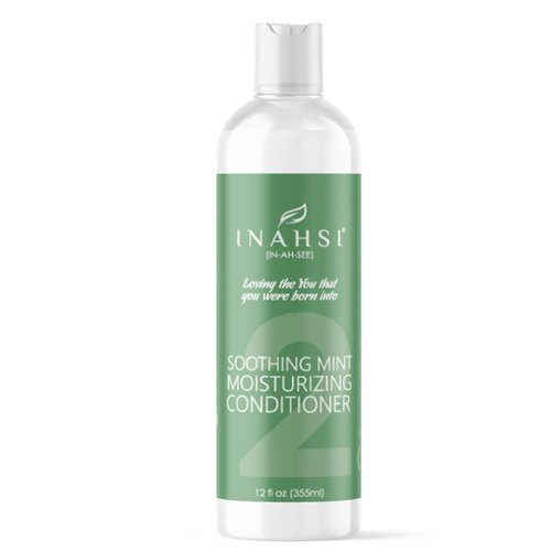 INAHSI Soothing Mint Moisturizing Conditioner, 12 oz - Plant-Based Formula for Naturally Curly Hair, Hair Products for Men, Women, and Kids, Made in USA