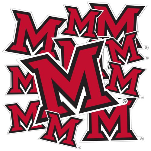 Miami University (OH) Sticker Redhawks Stickers Vinyl Decals Laptop Water Bottle Car Scrapbook T3 (Type 3-1)