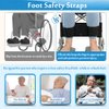Wheelchair Foot Rest Straps Medical Safety Seat Belt Wheelchair Leg Support Restraints Harness for Elderly Dementia Patient Restraint Velcro Strap Prevent Sliding Leg Separator Wheelchair Accessories