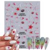 3Sheets Starfish Seashell Nail Art Stickers 5D Embossed Self-Adhesive Summer Nail Design Decals Ocean Theme Nail Adhesive Stickers Nail Art Supplies for Women Acrylic Nails DIY Nail Decoration