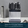KITCHENDAO XL Universal Knife Block Holder without Knives, Detachable for Easy Cleaning, Extra Slots for Scissors and Sharpening Rod, For Safe, Space Saver Knife Storage, Unique Slot to Protect Blades