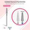 Rolybag Cuticle Nail Drill Bits Tapered Shape Cuticle Drill Bit for Nail Drill Bit 3/32” Professional Safety Cuticle Clean Drill for Electric Remove Cuticle Dead Skin Manicure Tools (Medium)