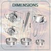 AMGOYA Dumpling Maker Kit Stainless Steel Dumpling Mold Maker, Momos for Easy Dumpling Making, Dough Cutter, Stuffing Spoon, and Flour Ring Cutter- Empanada Maker Press Set for Pierogies, Gyoza Etc