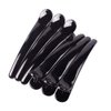 Fodattm 12PCS Professional Hairdressing Salon Duckbill Clip Plastic Non Slip Alligator Hairpin Simple Hairgrip Hair Clip Hair Barrettes for Hair Styling and Sectioning (Length -3.7in, Black)
