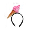POPETPOP Ice Cream Cone Headband Costume - Dress Up Party Hat, Novelty Headwear, Dessert Headpiece for Food Cosplay