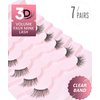 Onlyall Half Eyelashes Corner Lashes Natural Lashes Half Lashes Wispy End Lashes Corner Eyelashes 3/4 Lashes Clear Band Lashes 7 Pairs C02 (6MM-14MM)