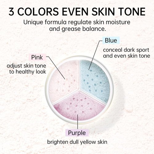 CATKIN Poreless Finish Loose Setting Powder Makeup, Translucent Matte Finishing Makeup for All Skin Tones, 3 Colors Even Skin Tone – 0.42 oz Includes Velour Puff C04 Matte