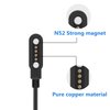 Lamshaw Bone Conduction Headphones Charger, 4-pin 7.62mm Interface Bone Conduction Headphones, Smartbands, and Smartwatches Magnetic USB Charging Cable Replacement Charger Cable (2 Pack-Black+Black)