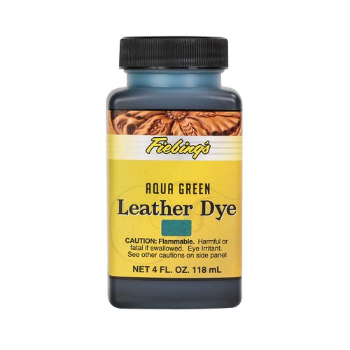 Fiebing's Leather Dye - Alcohol Based Permanent Leather Dye - 4 oz - Aqua Green