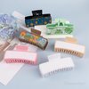 Framendino, 6 Pack Sublimation Hair Claw Clip Blanks Non Slip Hair Clips for DIY Hair Clips Rectangle 6 Colors