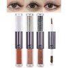 2 in 1 Glitter Matte Liquid Eye shadow, Shimmer Liquid Eyeliner & Matte Velvet Cream Eyeshadow Kit – 3 Pcs High Pigmented Eyeshadow, Create Multi Dimensional Korean Eye Makeup, Gift for Women Girl