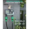 RAINPOINT Water Timer for Garden Hose - Sprinkler Timer with Brass Swivel - Rain Delay/Manual Watering/Automatic Irrigation Controller System Hose Timer Programmable Faucet Timer for Yard, 2 Outlet