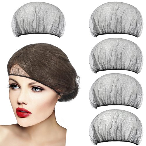 50 Pcs Black Hair Nets Nylon Hair Nets for Food Service Workers Elastic Mesh Hair Net for Hair Bun Disposable Hairnets for Dancing Sleeping Invisible Hair Nets for Women Men