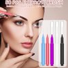 50Pcs Micro Eyebrow Brush, Multifunctional Eyelash Comb Brush with Cap, Portable Brow Lamination Brush Lash Eyebrow Brush for Eyebrows, Brow Brushes for Eyebrows Eyelash Extensions Tool, 5 Colors