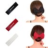 iRIIRIO 3pcs Hairstyle Twist Donut Hair Bun Maker Solid Color Bun Maker Cloth Hair Bun Wraps Lazy Hair Curler Cloth Hair Clips Deft Bun Maker (Black, White, Red)