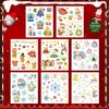 Konsait 145+ PCS Glitter Christmas Temporary Tattoo Kids Adult Winter Snowflake Tattoos Stocking Stuffers Fillers for Kids Xmas Waterproof Tattoo Stickers for Boys and Girls Xmas Party Favors